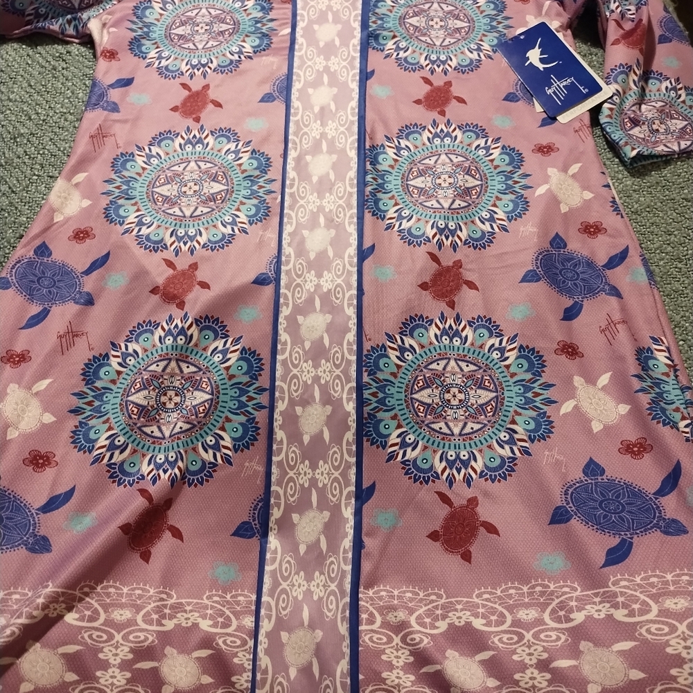 Guy Harvey Pink and Blue Floral Dress - Picture 4 of 4